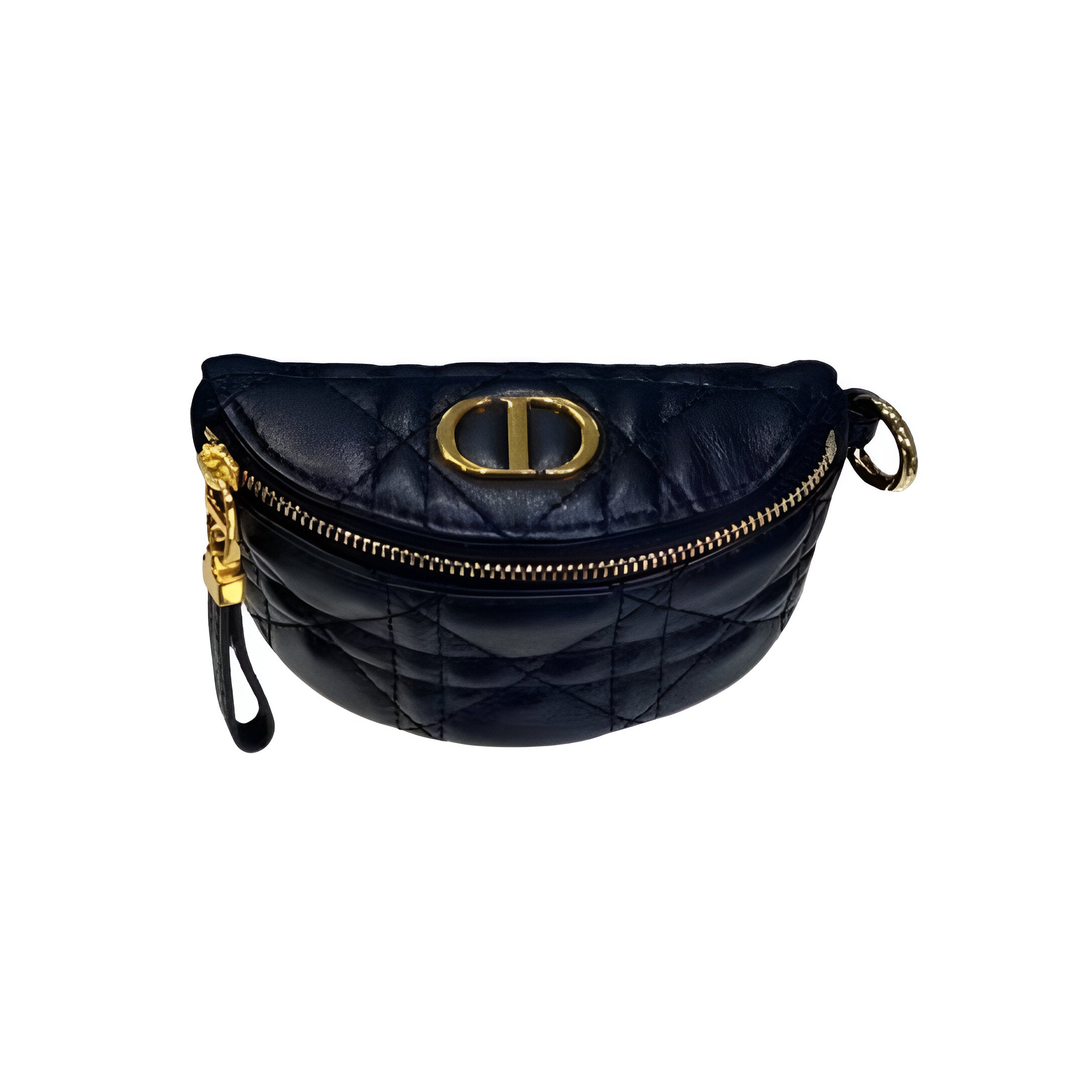 DIOR Quilted Leather Half-Moon Pouch