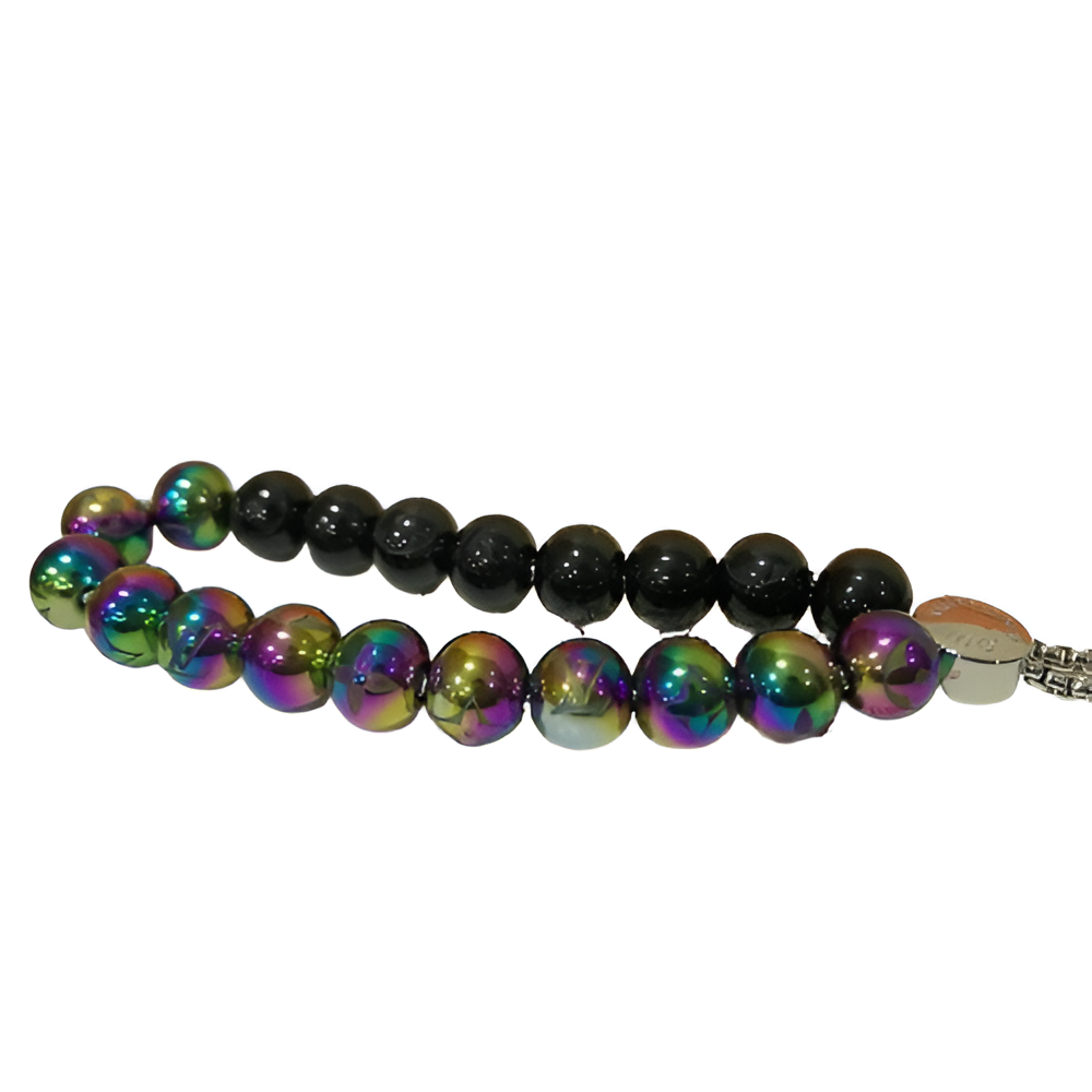 Louis Vuitton Black & Rainbow Bead Bracelet Set