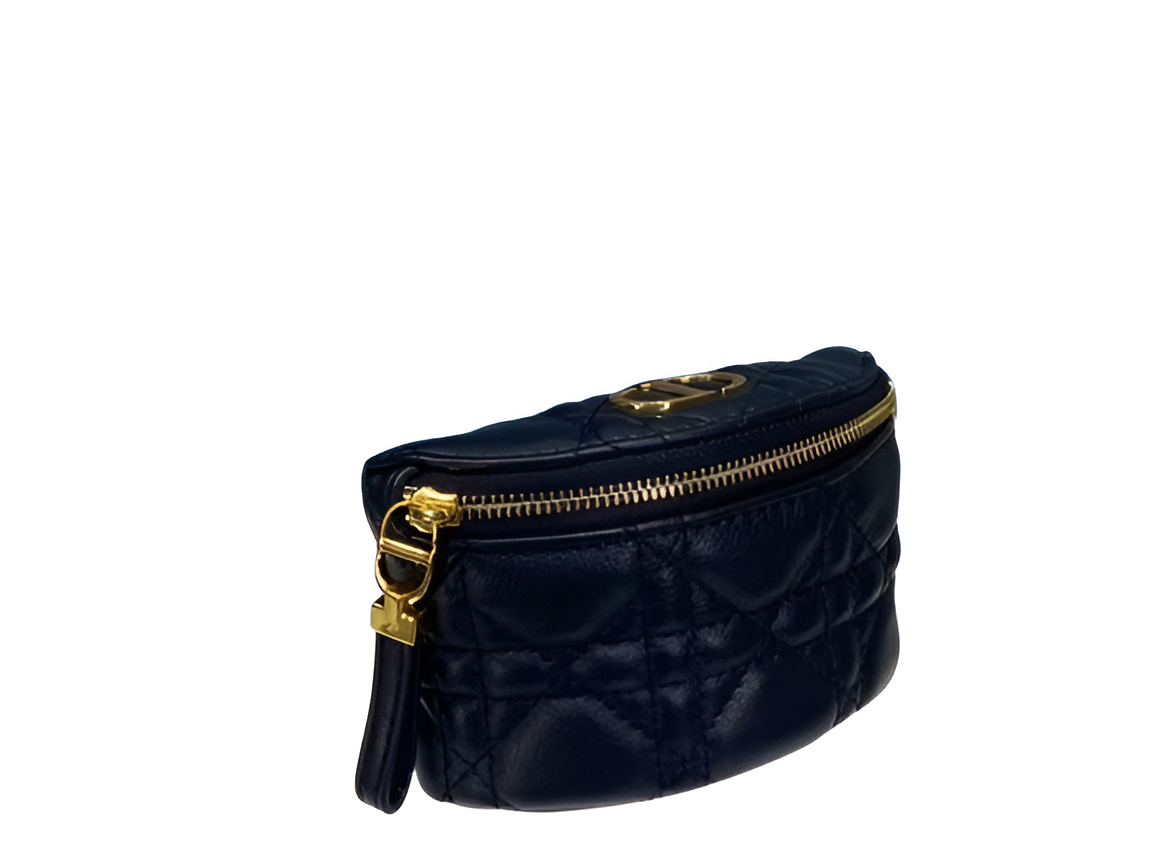DIOR Quilted Leather Half-Moon Pouch