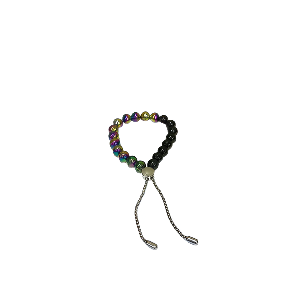 Louis Vuitton Black & Rainbow Bead Bracelet Set