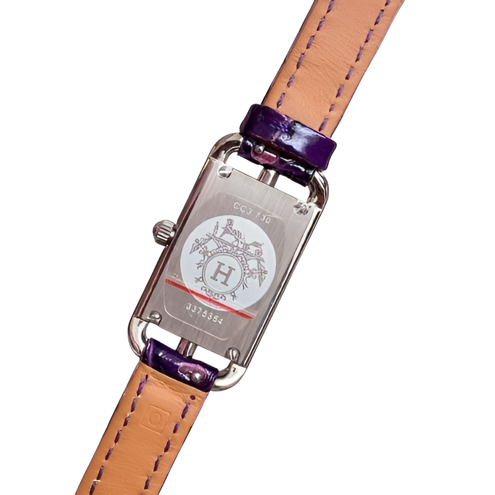 HERMÈS Purple Leather Ladies Watch