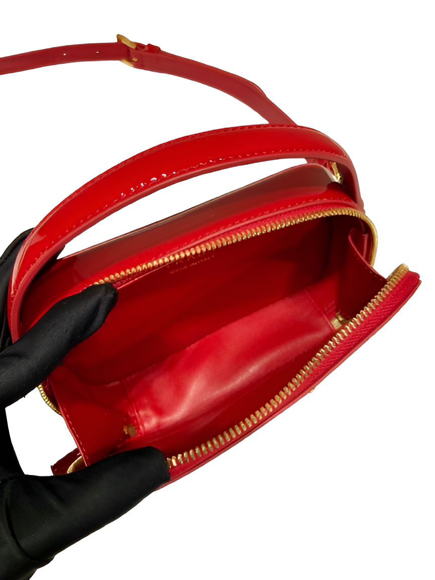 Prada Patent Leather Mini Crossbody Bag