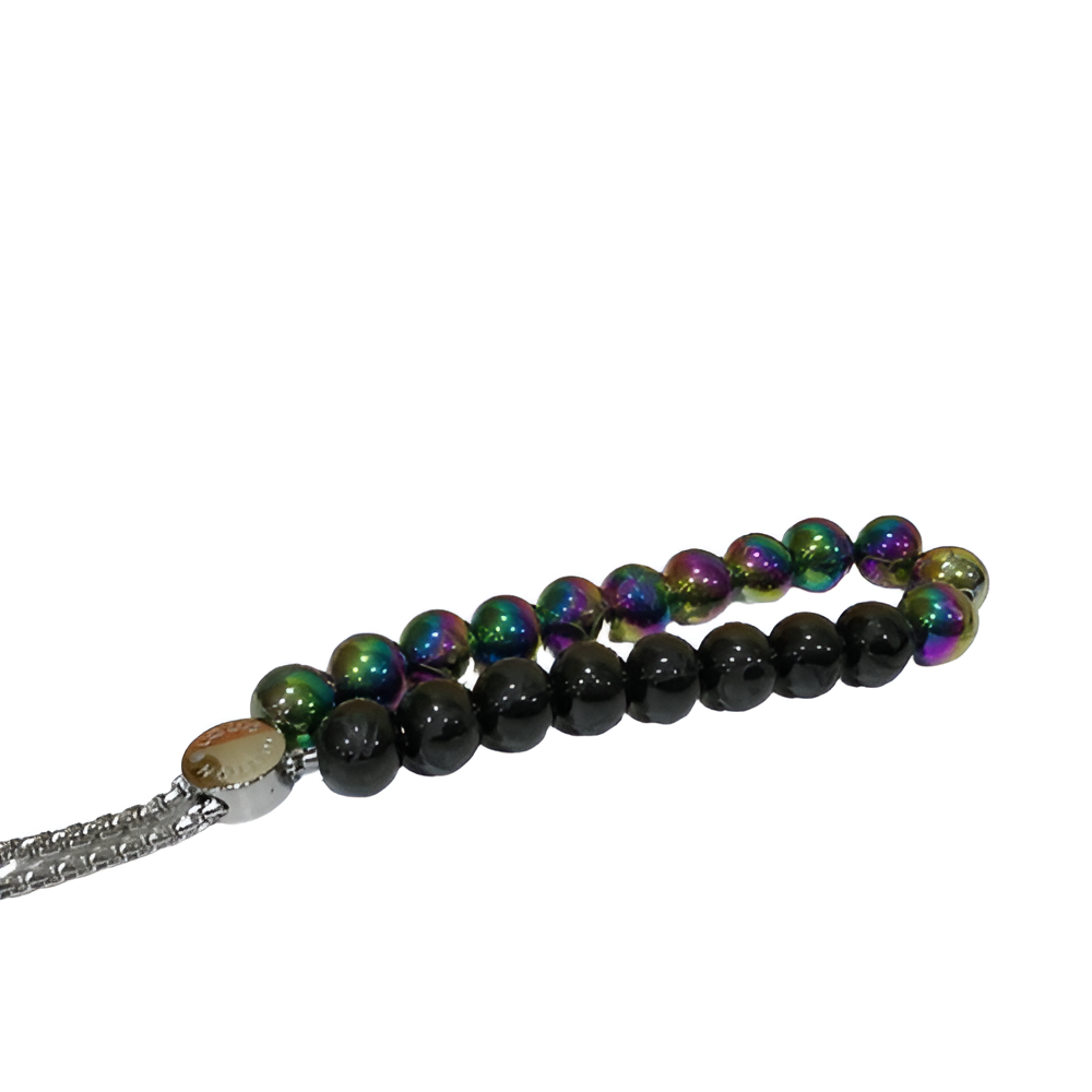 Louis Vuitton Black & Rainbow Bead Bracelet Set