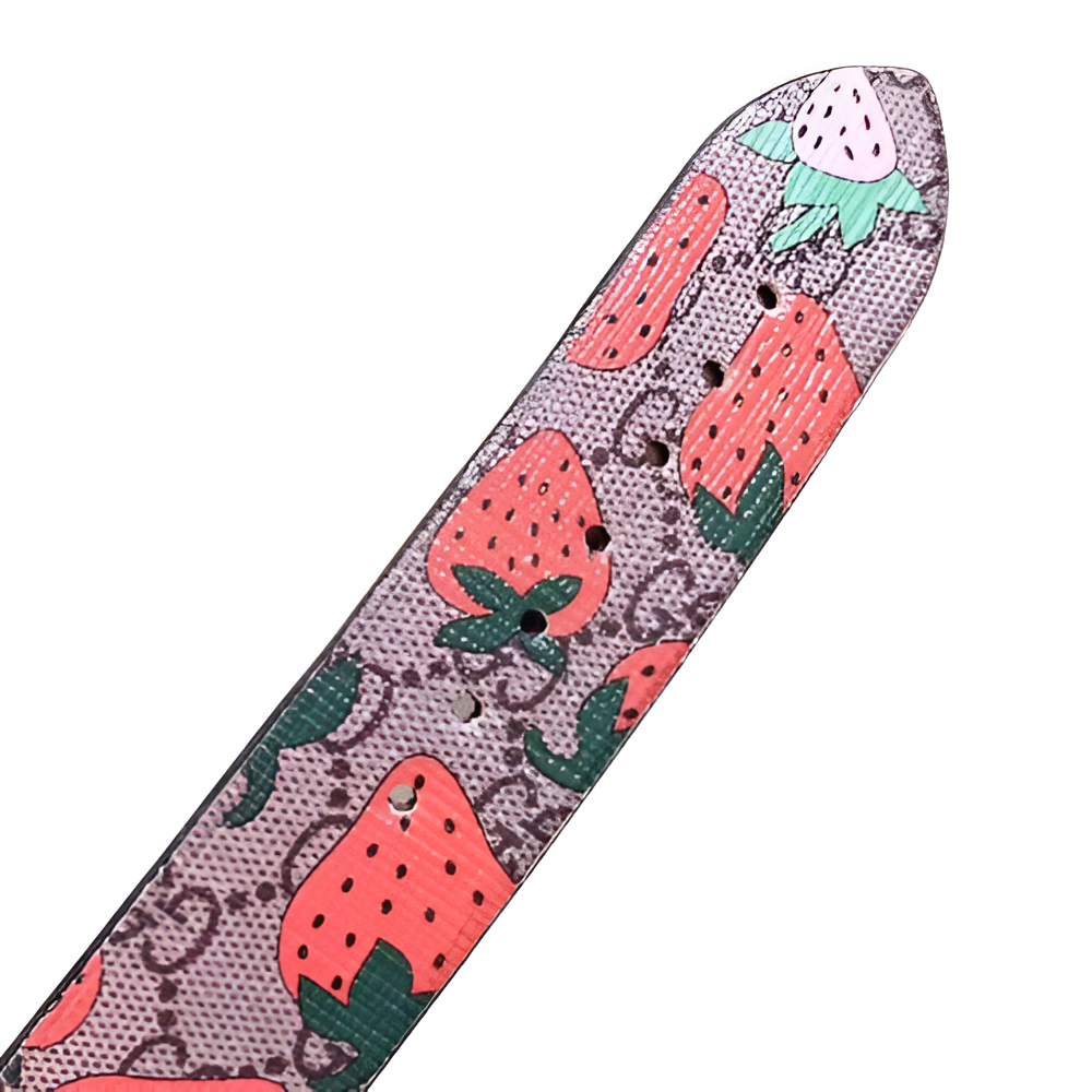 Strawberry Print Gold Watch - Women's Edition