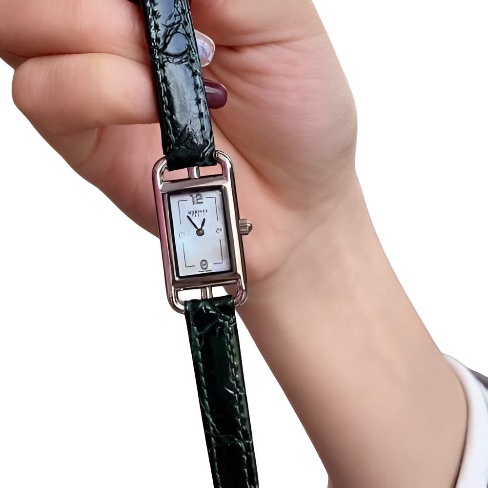 HERMÈS Purple Leather Ladies Watch