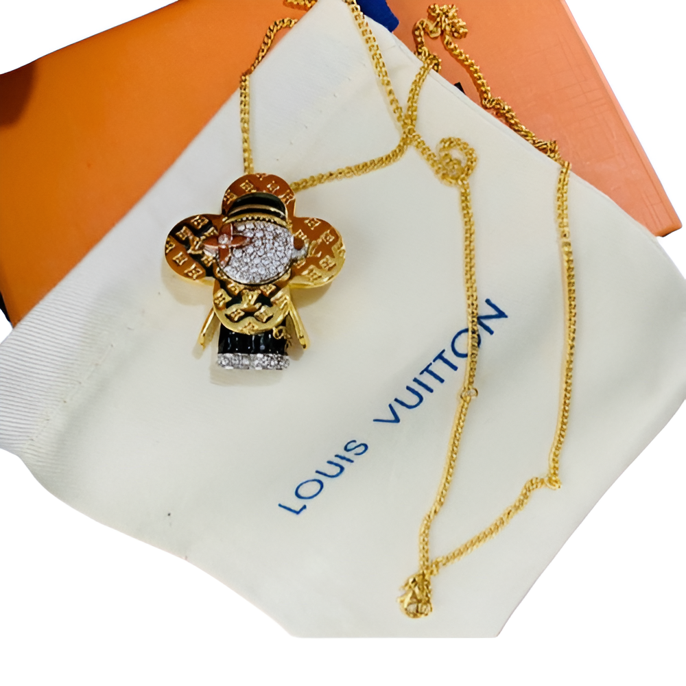 LV Flower Mascot Pendant Necklace for Women