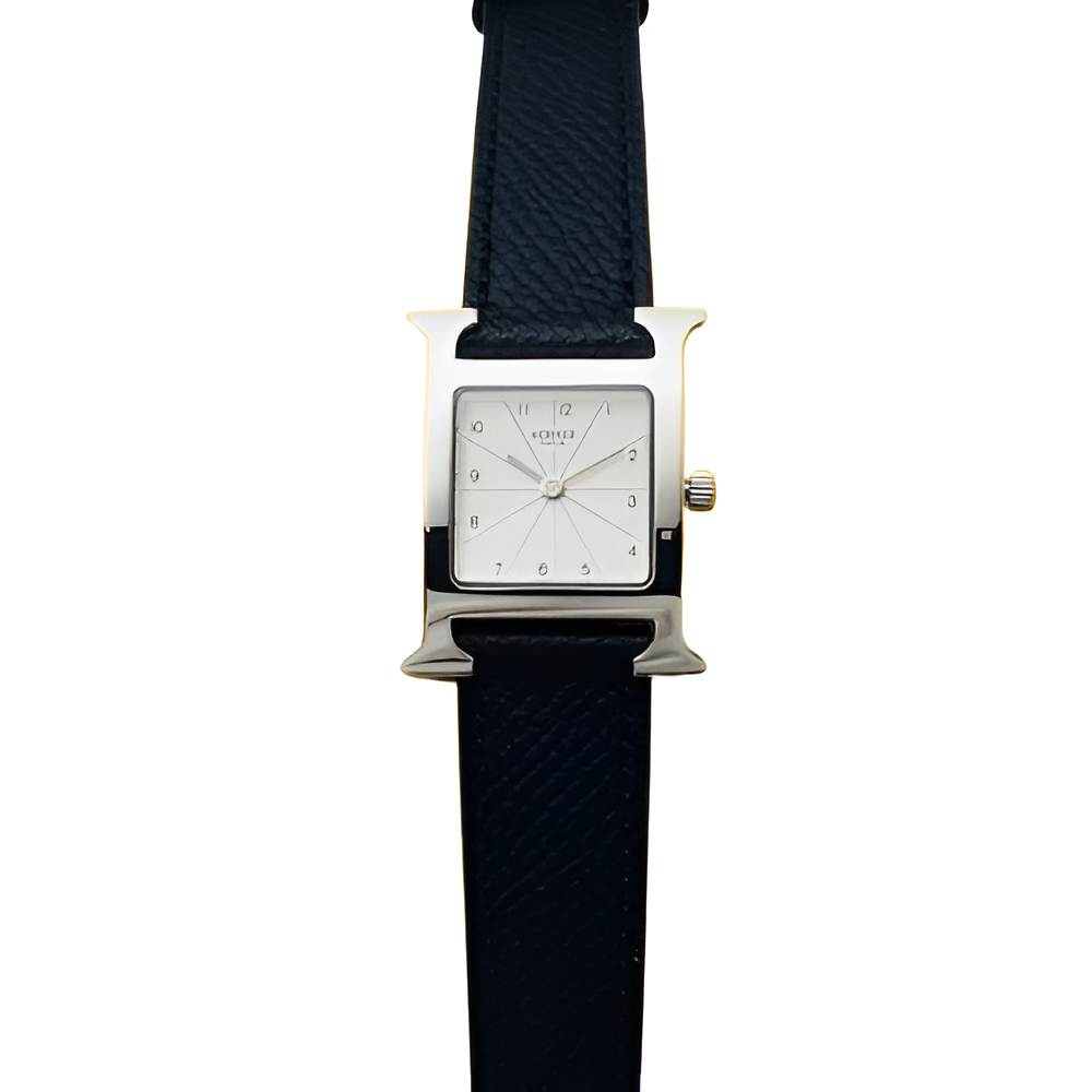 HERMÈS Black Leather Ladies Watch