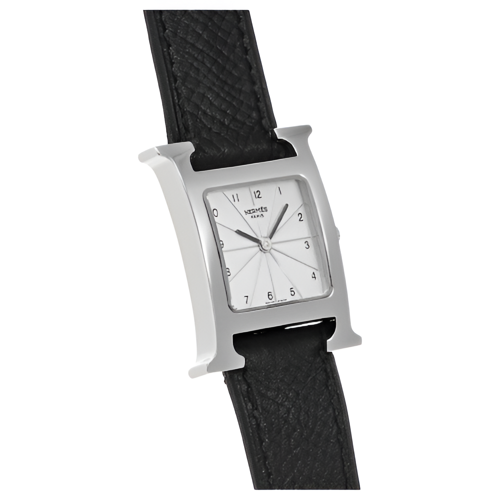 HERMÈS Black Leather Ladies Watch