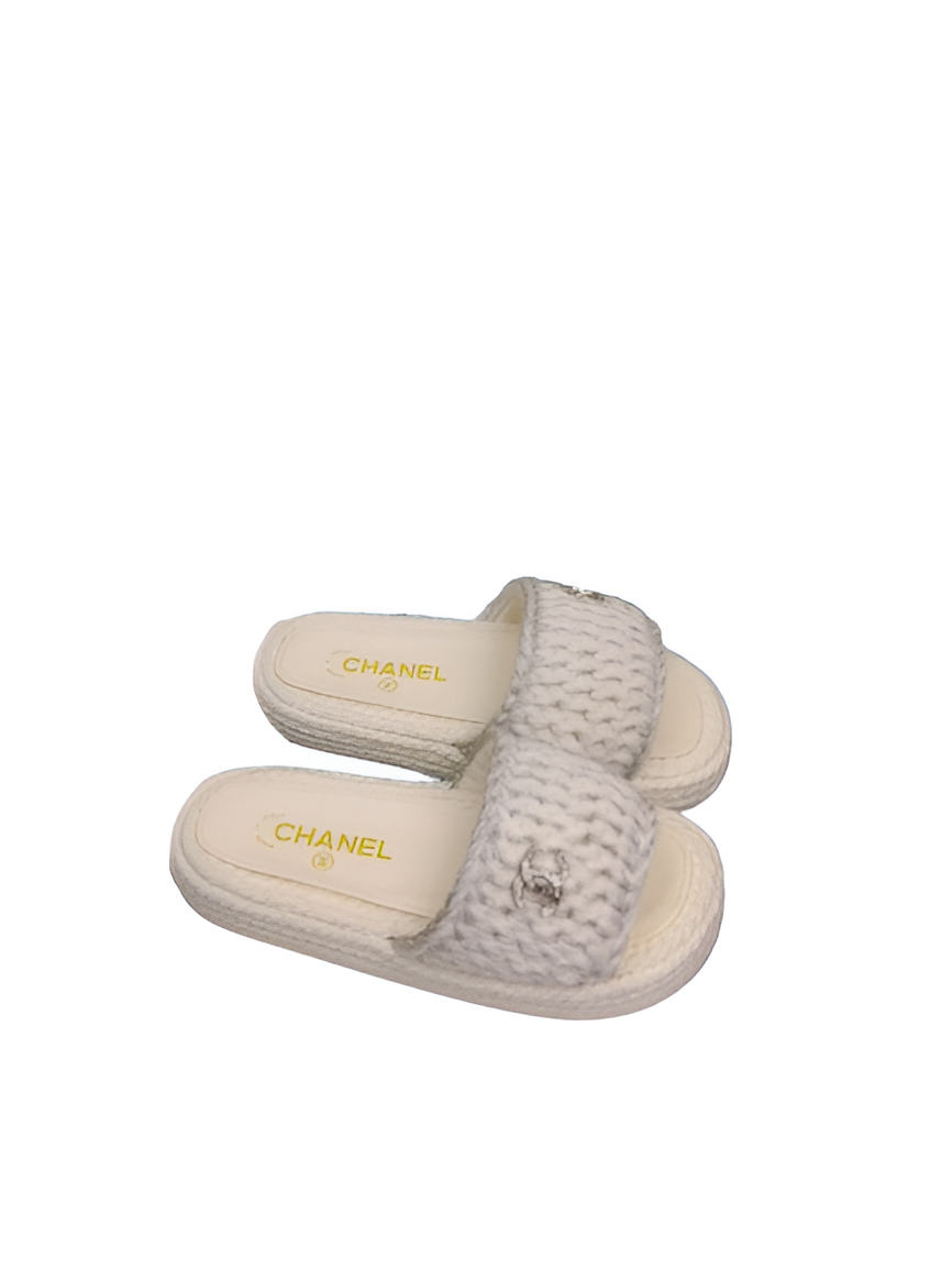 CHANEL Women’s Knit Slides