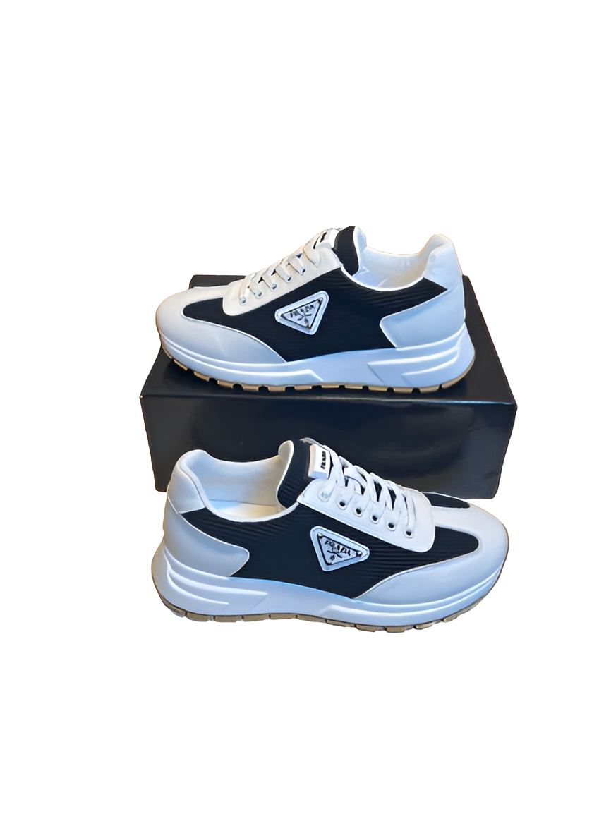 PRADA Men's Sporty Blue & White Sneakers