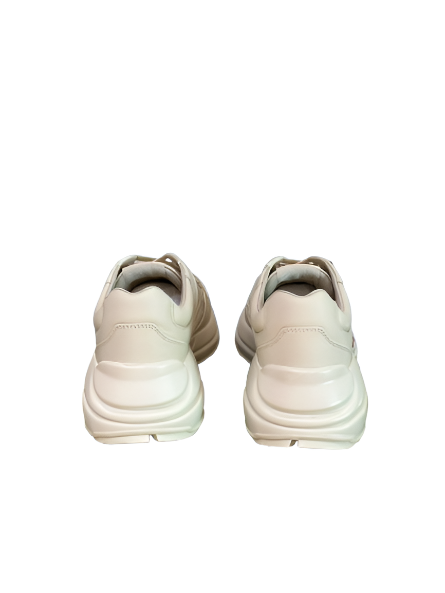 LV Men's White Sneakers with Iconic Logo Design