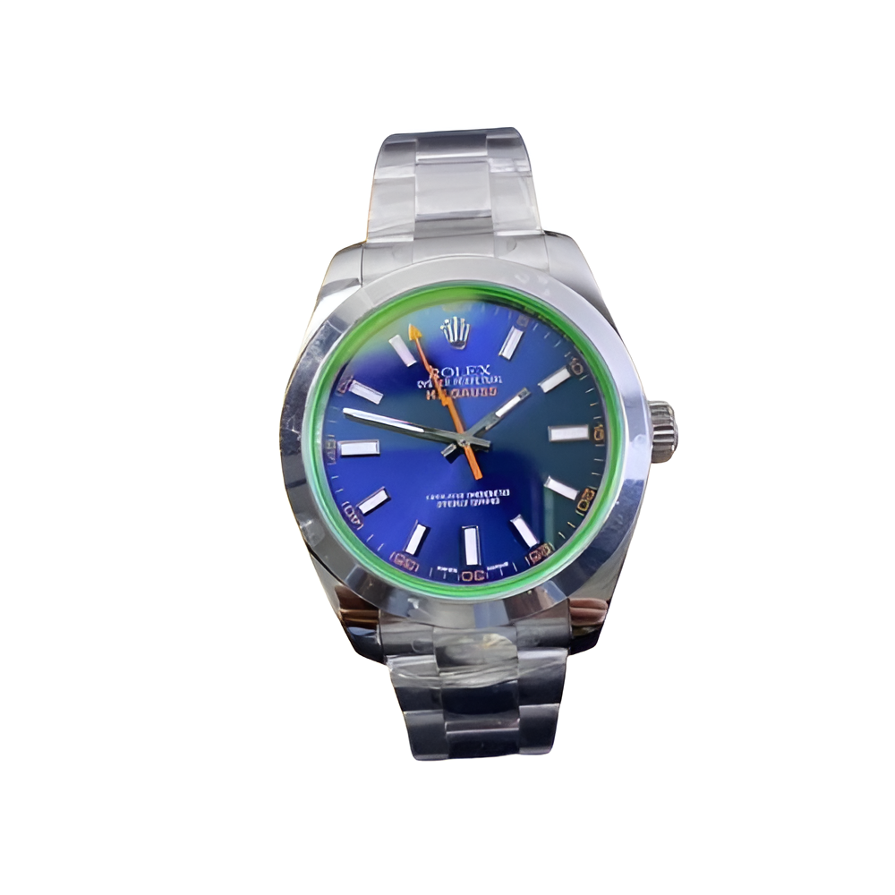 Rolex Milgauss - Blue Dial Green Crystal Edition
