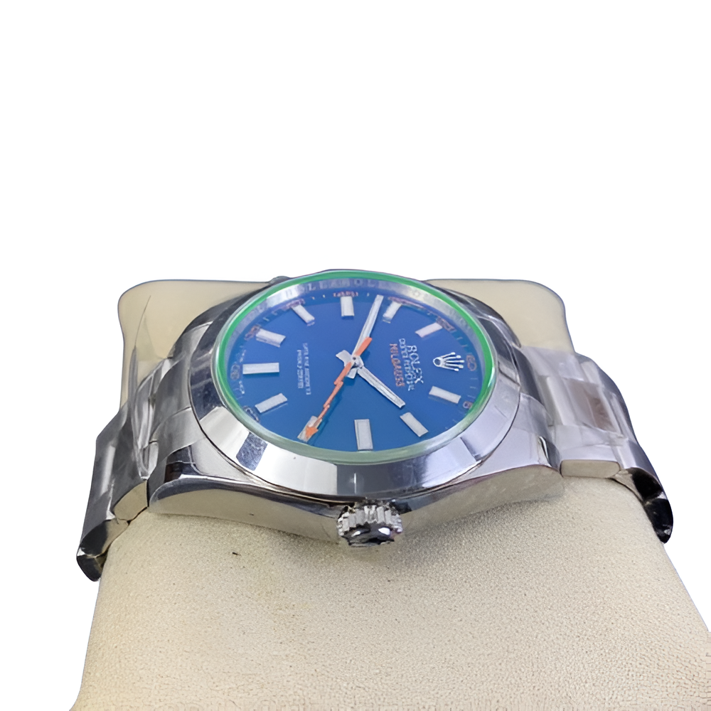 Rolex Milgauss - Blue Dial Green Crystal Edition