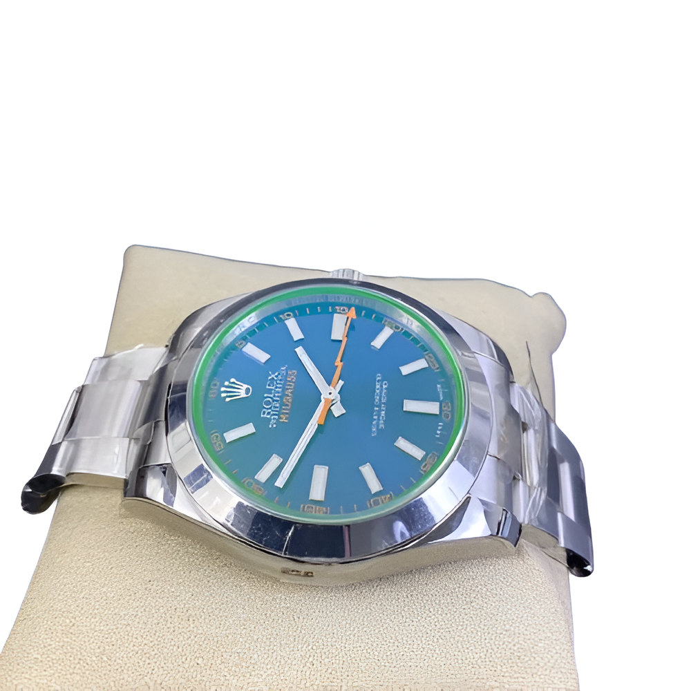 Rolex Milgauss - Blue Dial Green Crystal Edition