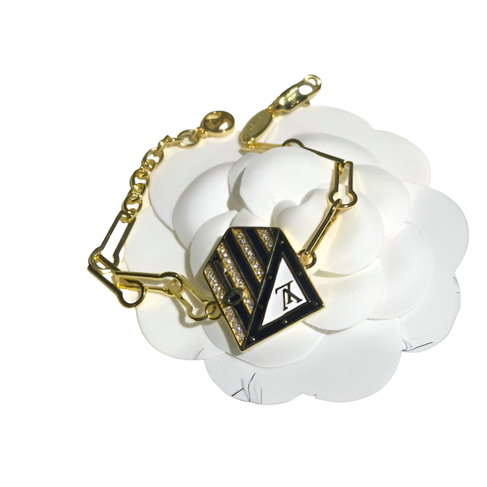 Louis Vuitton Black & Gold Charm Bracelet