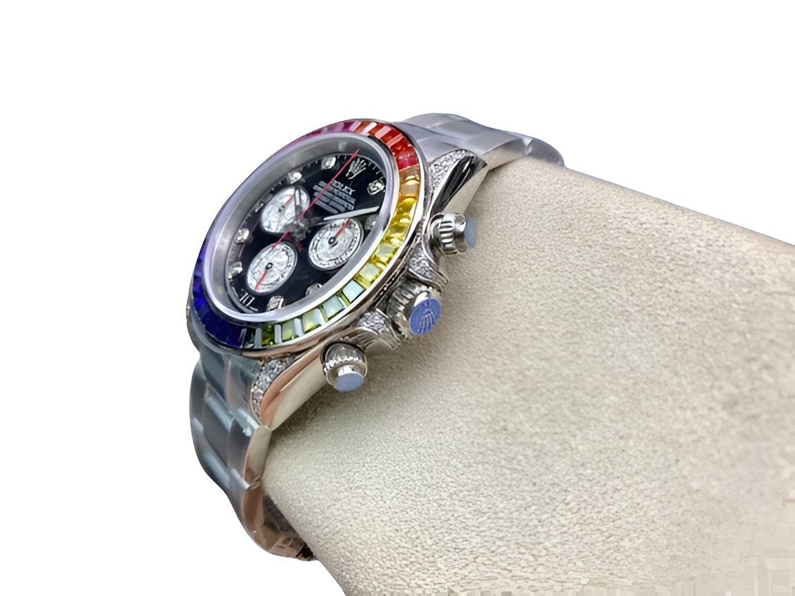 Rolex Daytona "Silver Diamond Rainbow Edition"