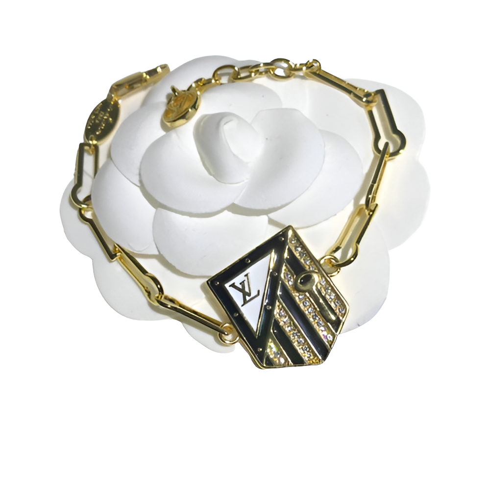 Louis Vuitton Black & Gold Charm Bracelet