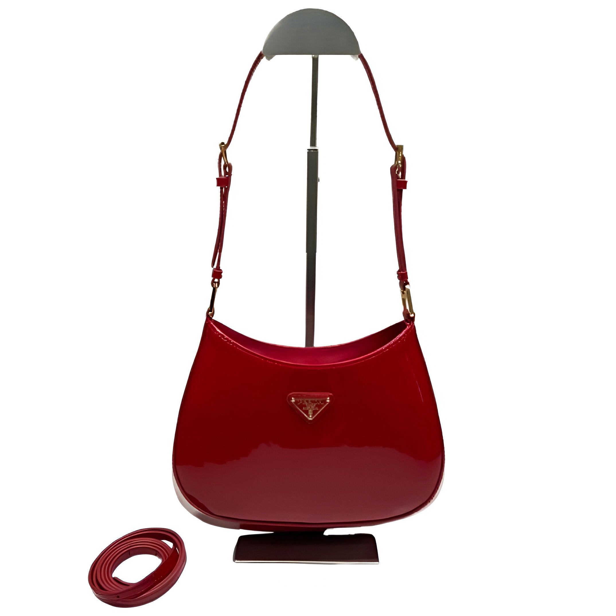 Prada Red Patent Leather Shoulder Bag