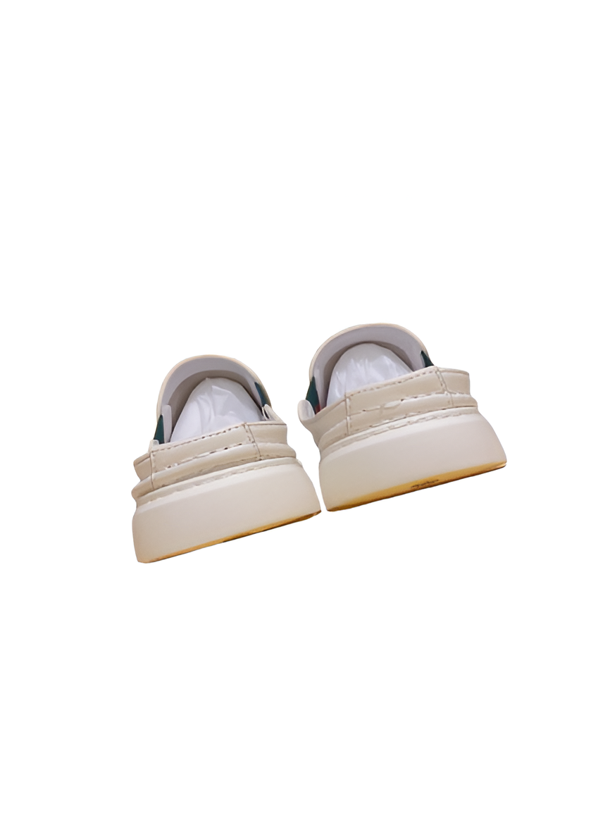 Fendi Men's White Leather Slip-On Loafers