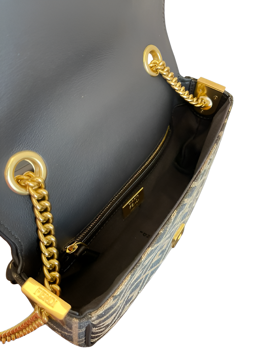 Fendi Monogram Chain Baguette Bag