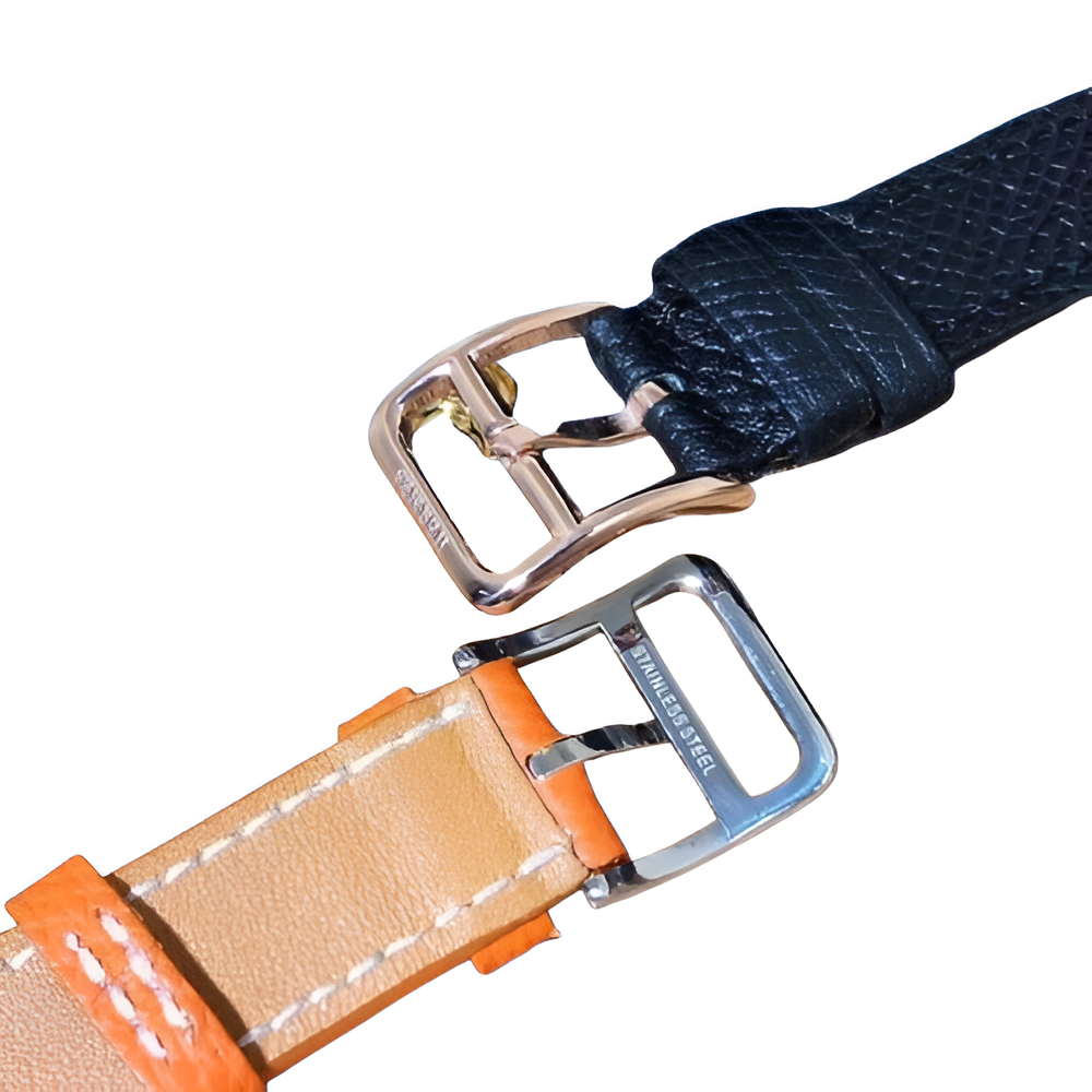 HERMÈS Orange Leather Ladies Watch