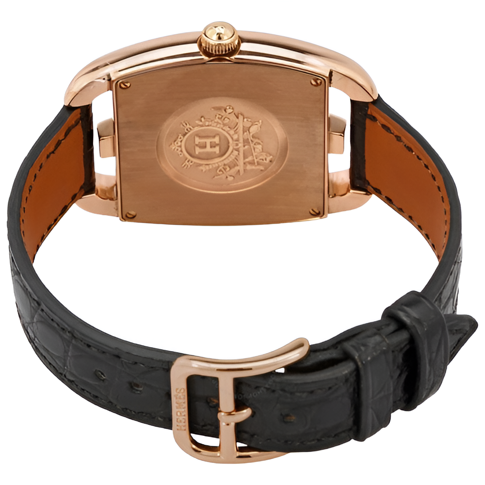 HERMÈS Orange Leather Ladies Watch