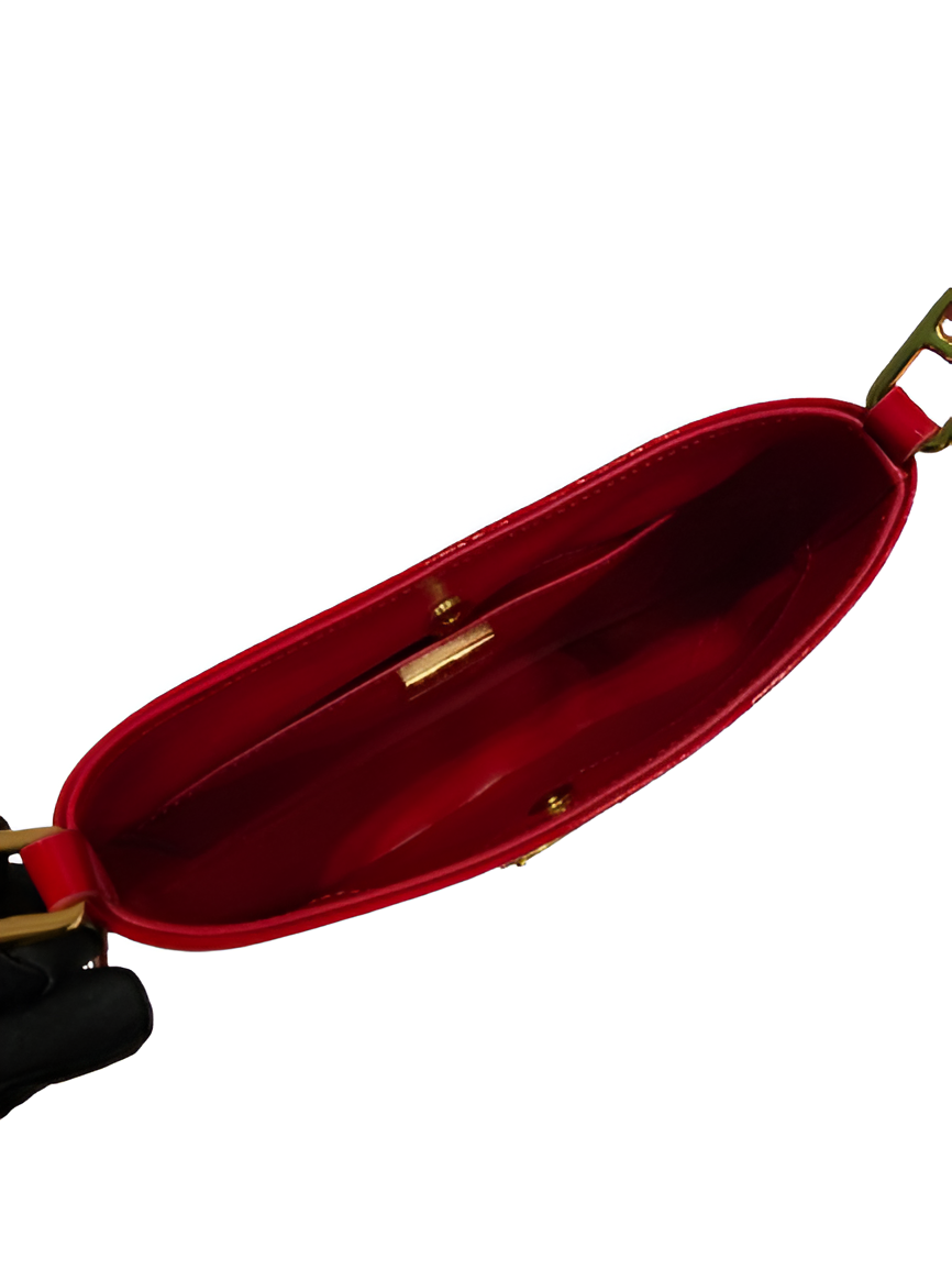 Prada Red Patent Leather Shoulder Bag