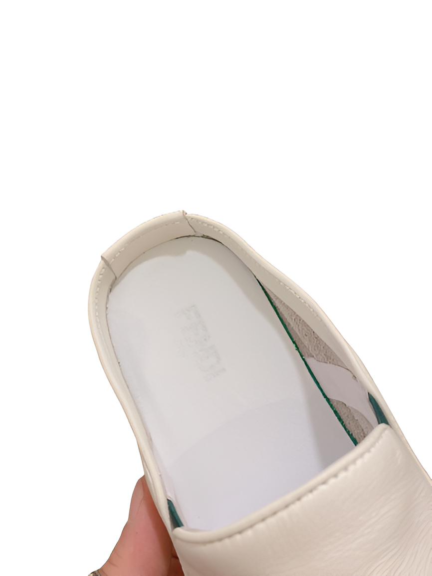Fendi Men's White Leather Slip-On Loafers