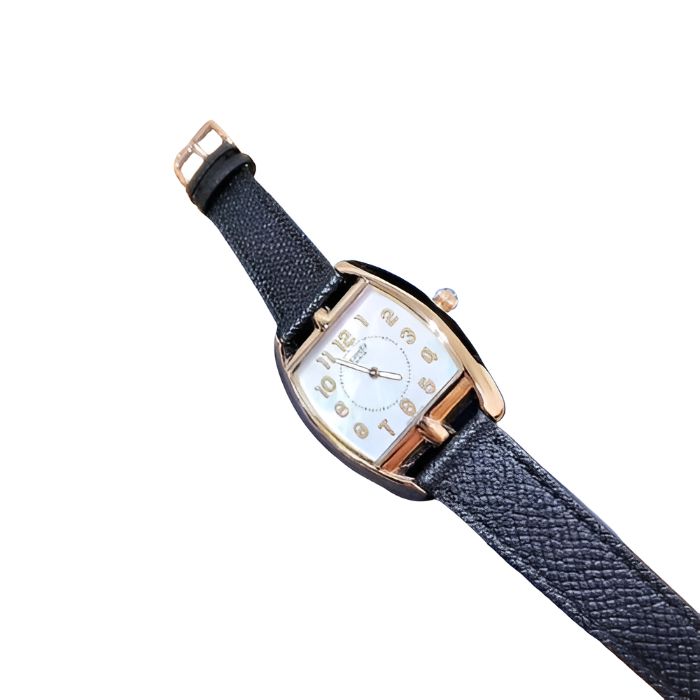 HERMÈS Orange Leather Ladies Watch