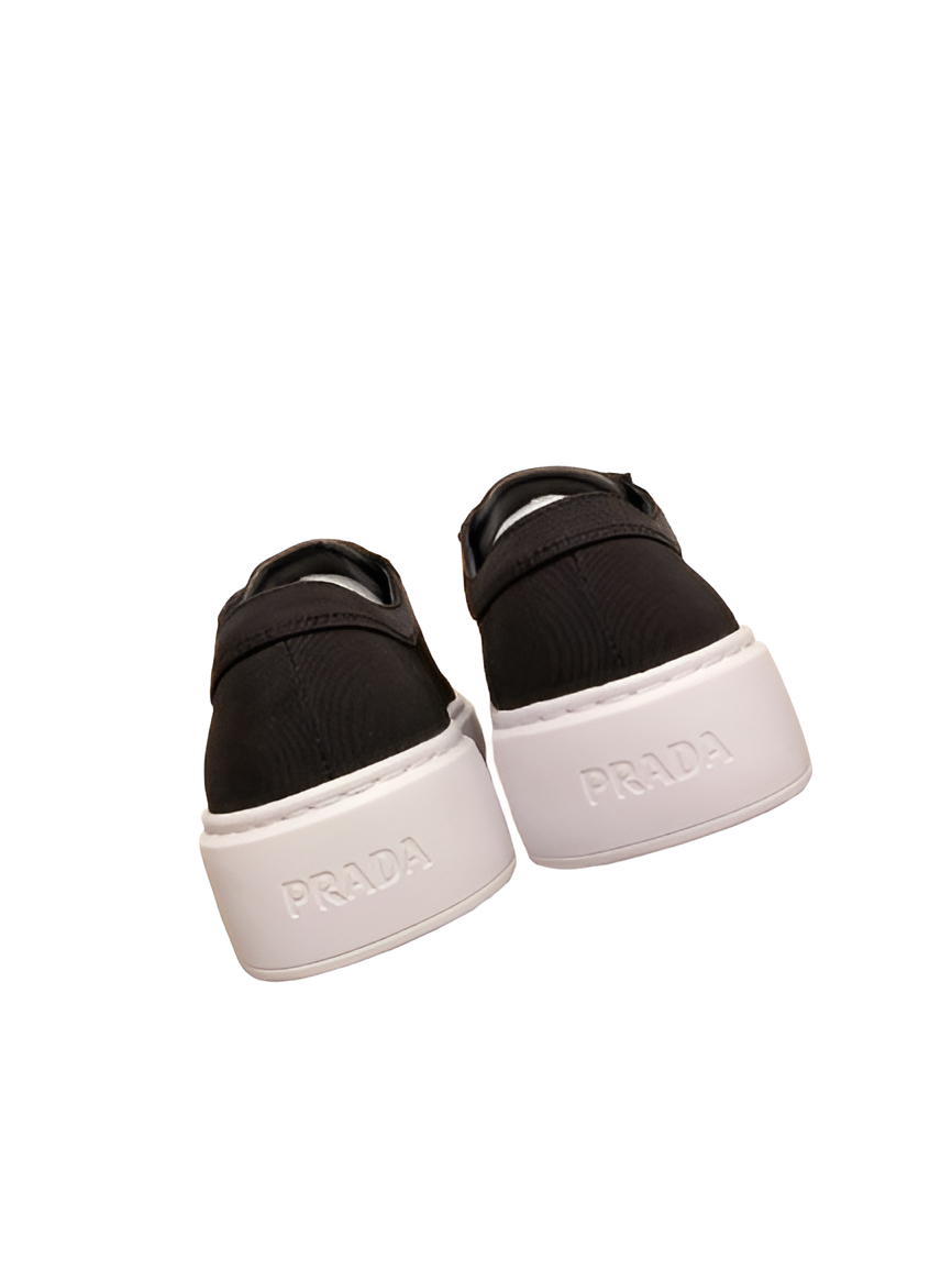 PRADA Men's Black Sneakers with Yellow Logo