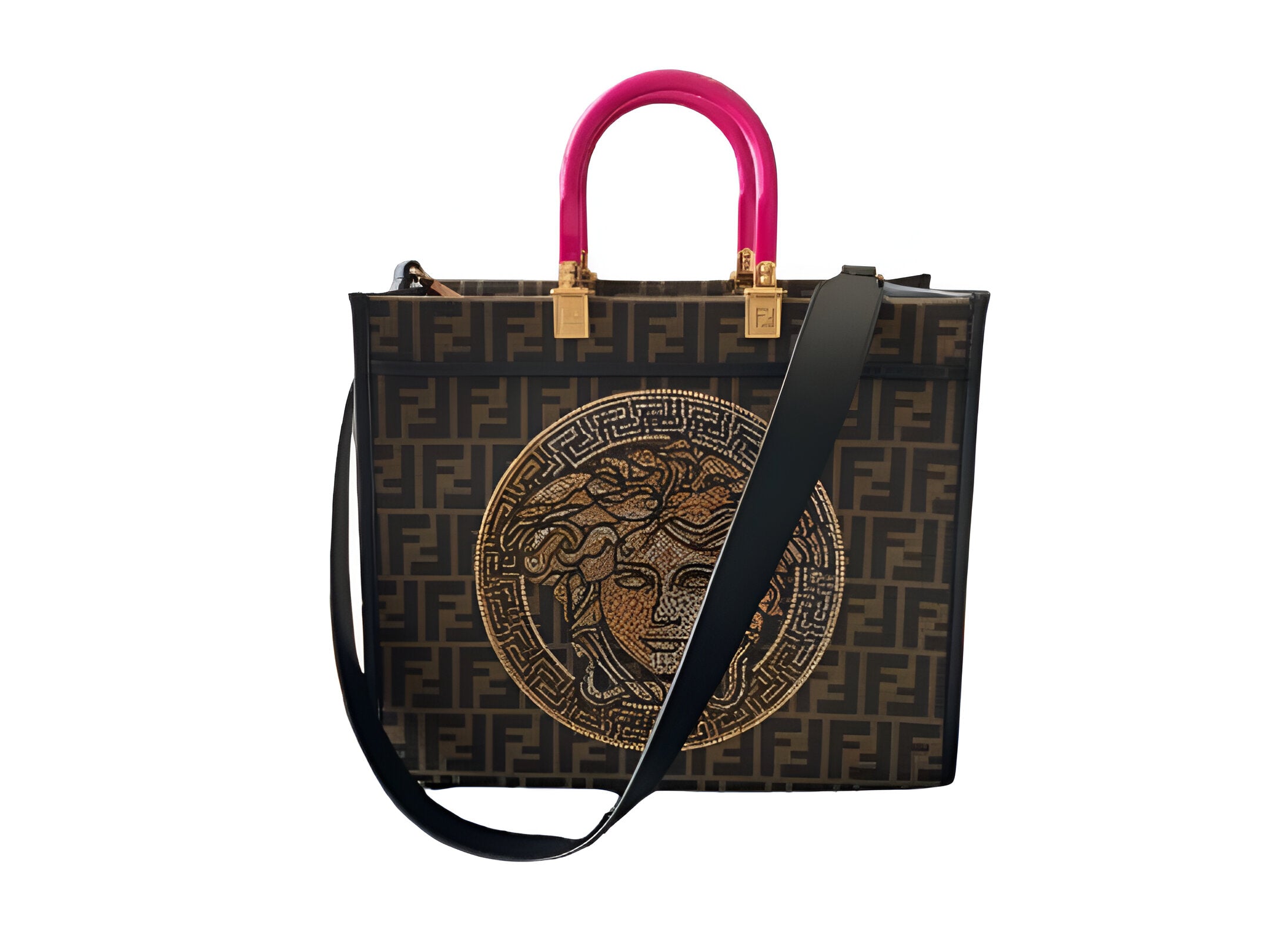 Fendi x Versace Collaboration Tote Bag