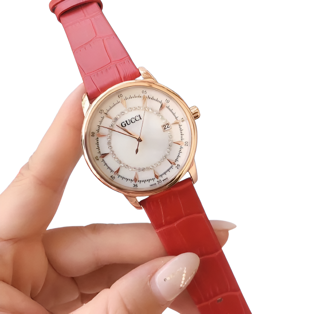 Red Chic Rose Gold Watch - Women's Edition