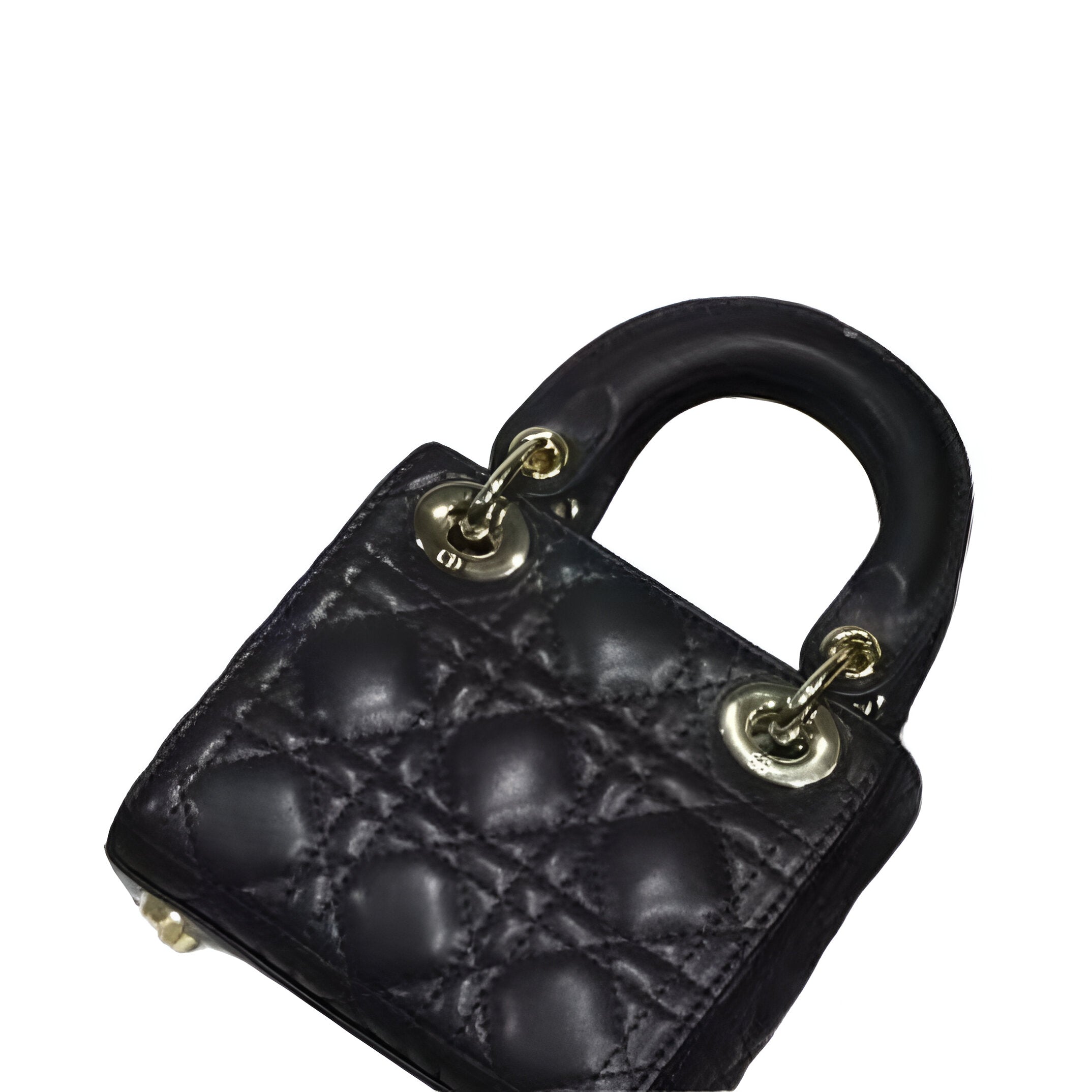 DIOR Black Quilted Leather Mini Tote