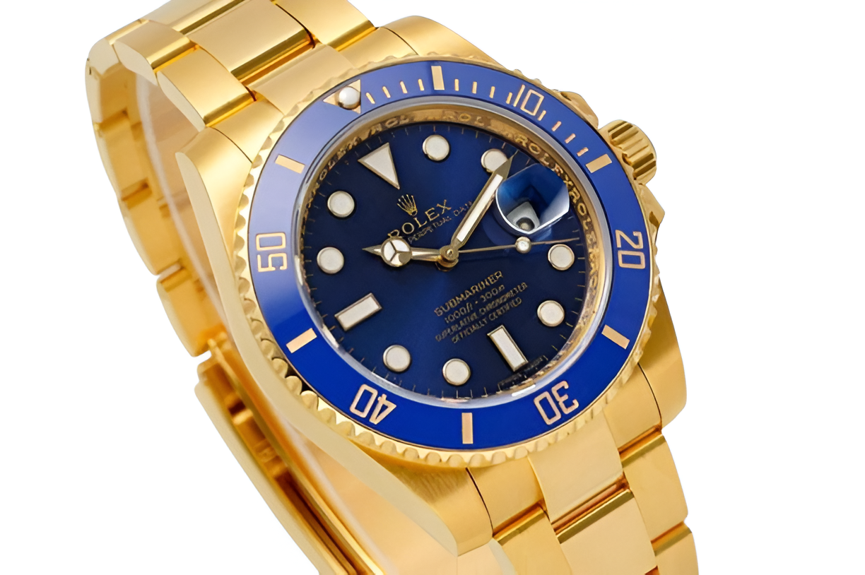 Rolex Submariner 18K Yellow Gold & Blue Dial