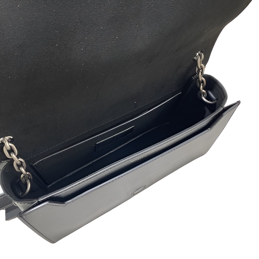 YSL Black Suede and Leather Chain Bag