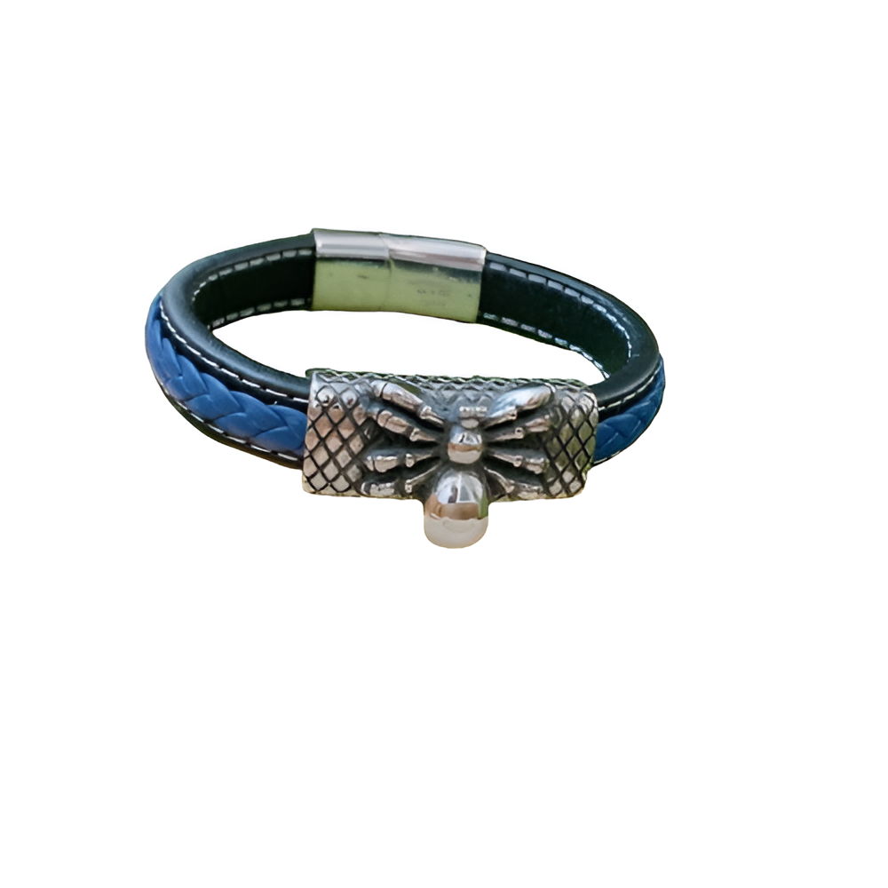GUCCI Bee Motif Leather Bracelet
