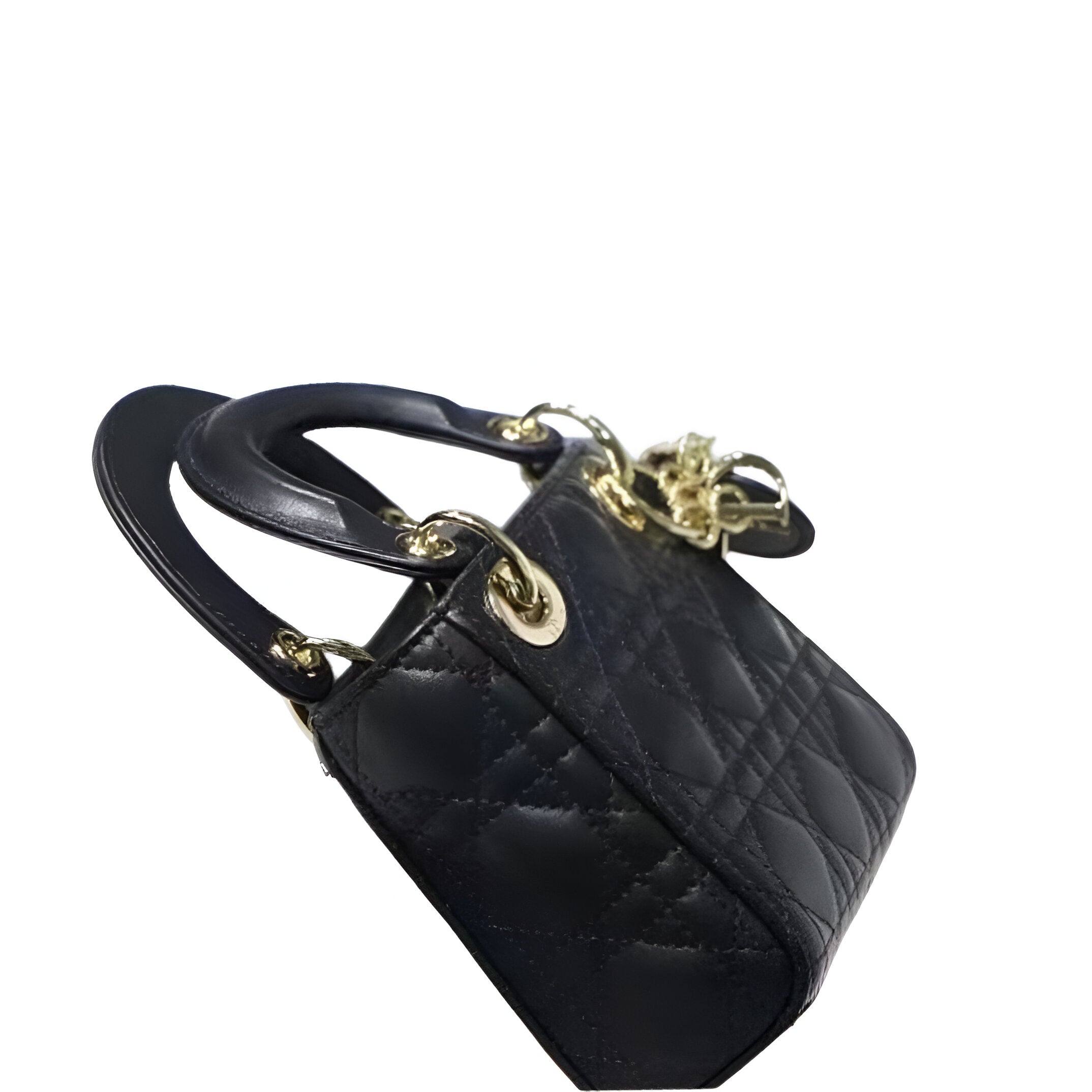 DIOR Black Quilted Leather Mini Tote