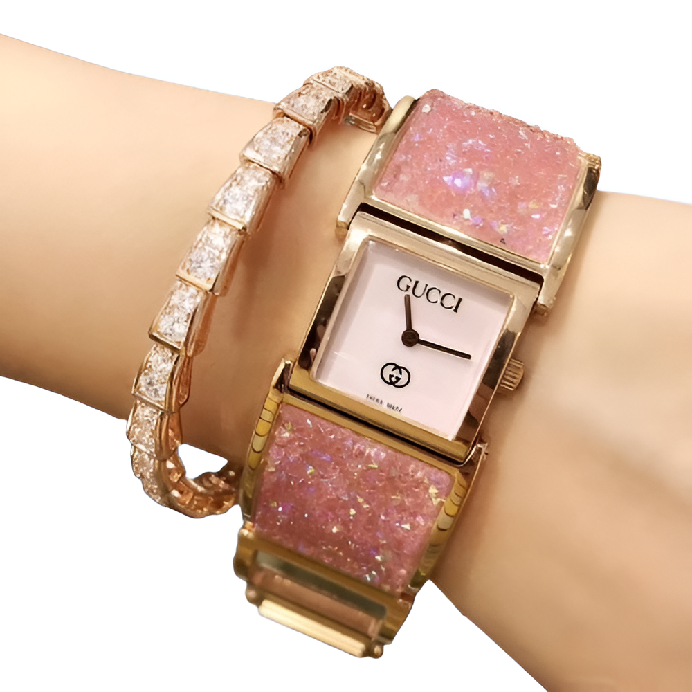 Gucci Women's Pink Glamour Watch Set
