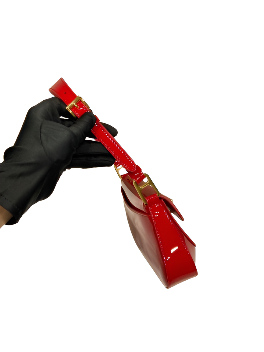 Prada Red Patent Leather Shoulder Bag