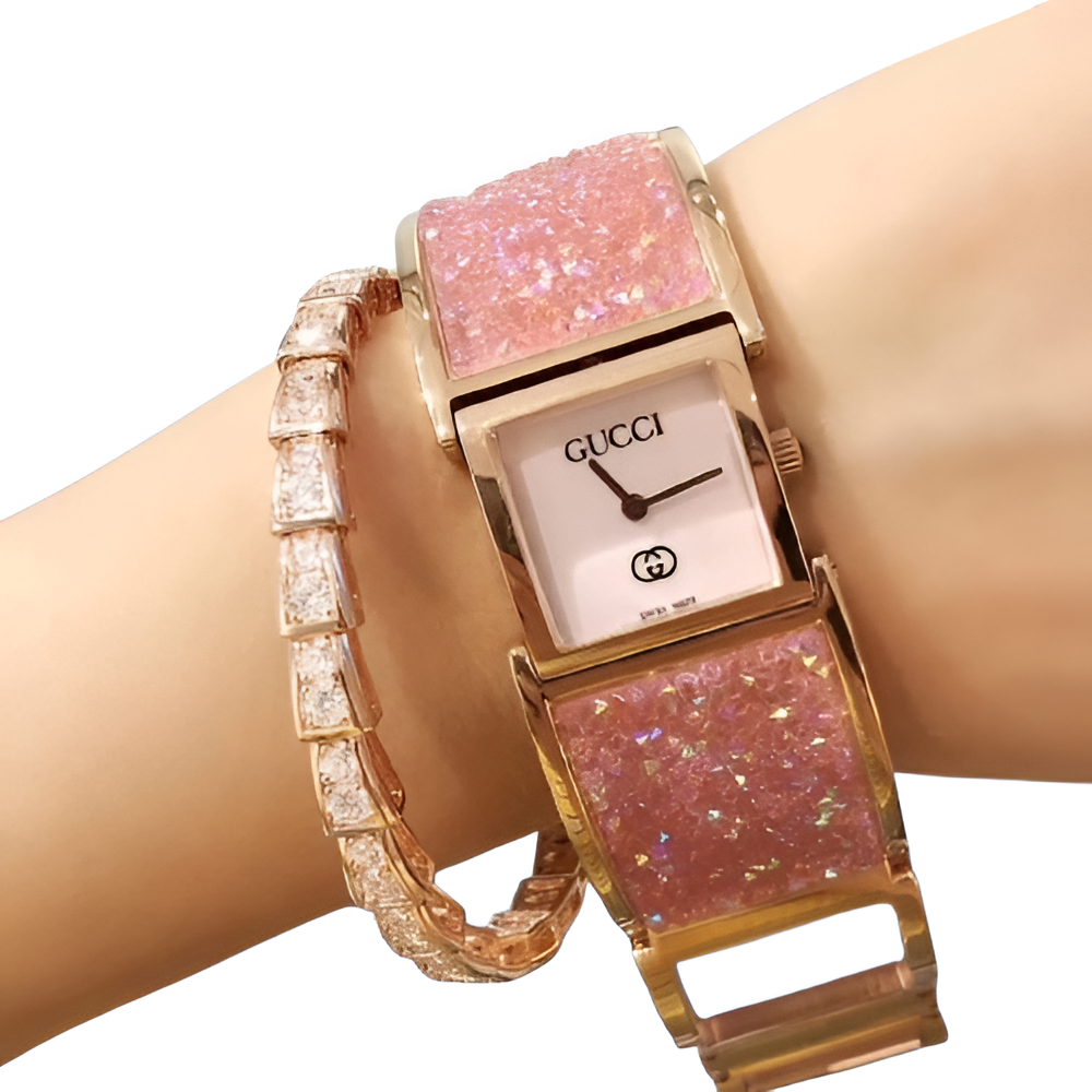 Gucci Women's Pink Glamour Watch Set