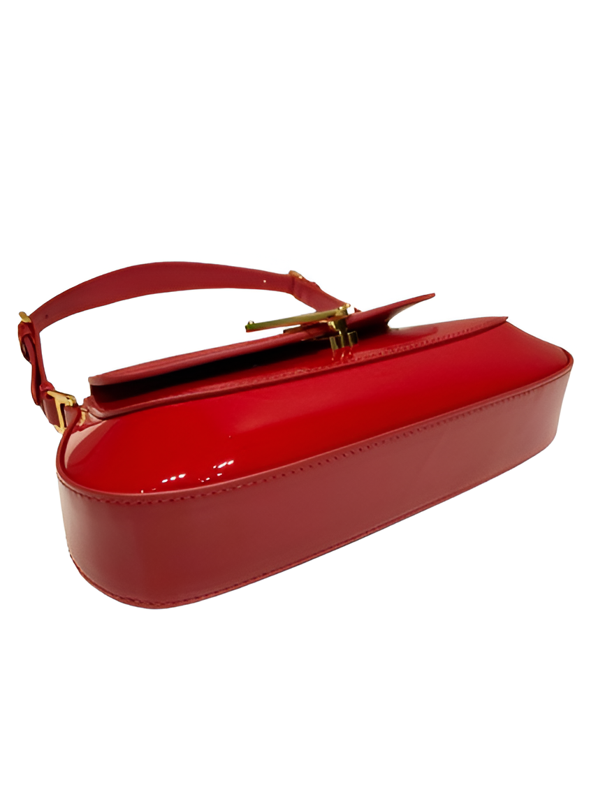 Prada Red Patent Leather Shoulder Bag