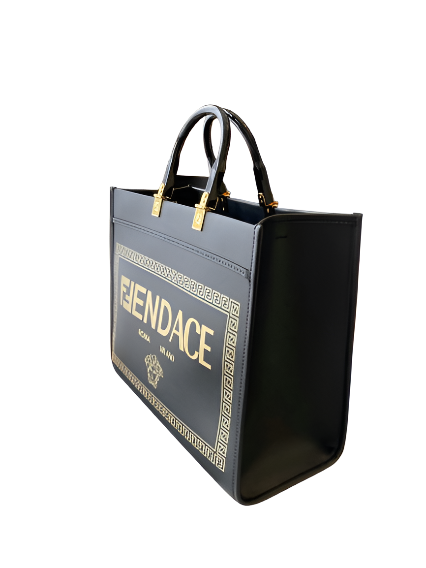 Fendi x Versace Black Tote Bag