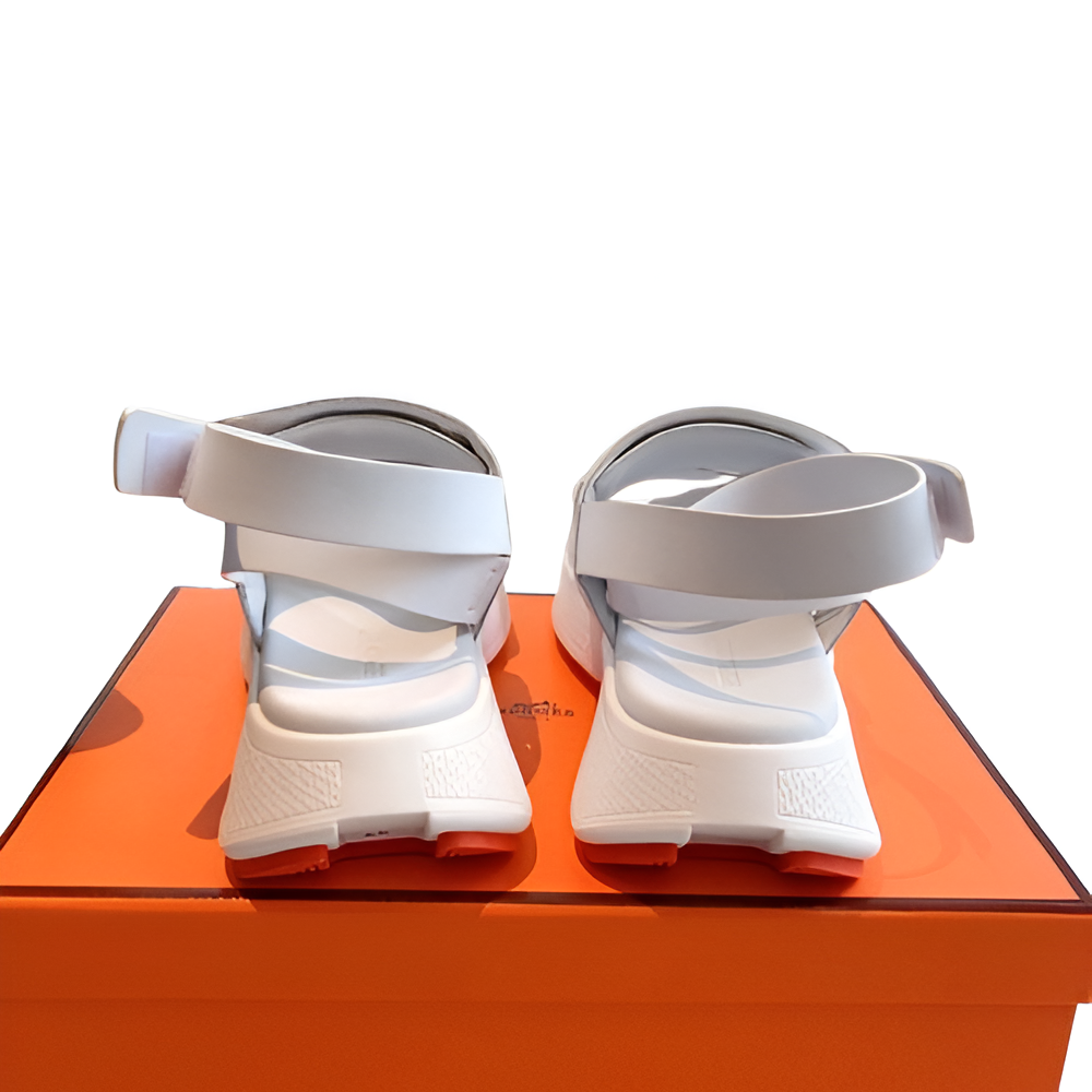 Hermes Women's White Strap Sandals