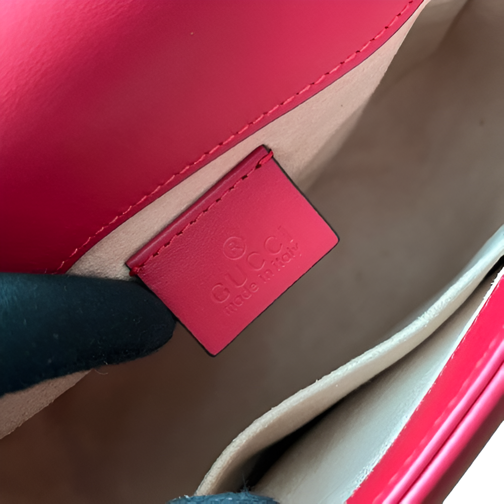 GUCCI GG Marmont Red Quilted Leather Bag