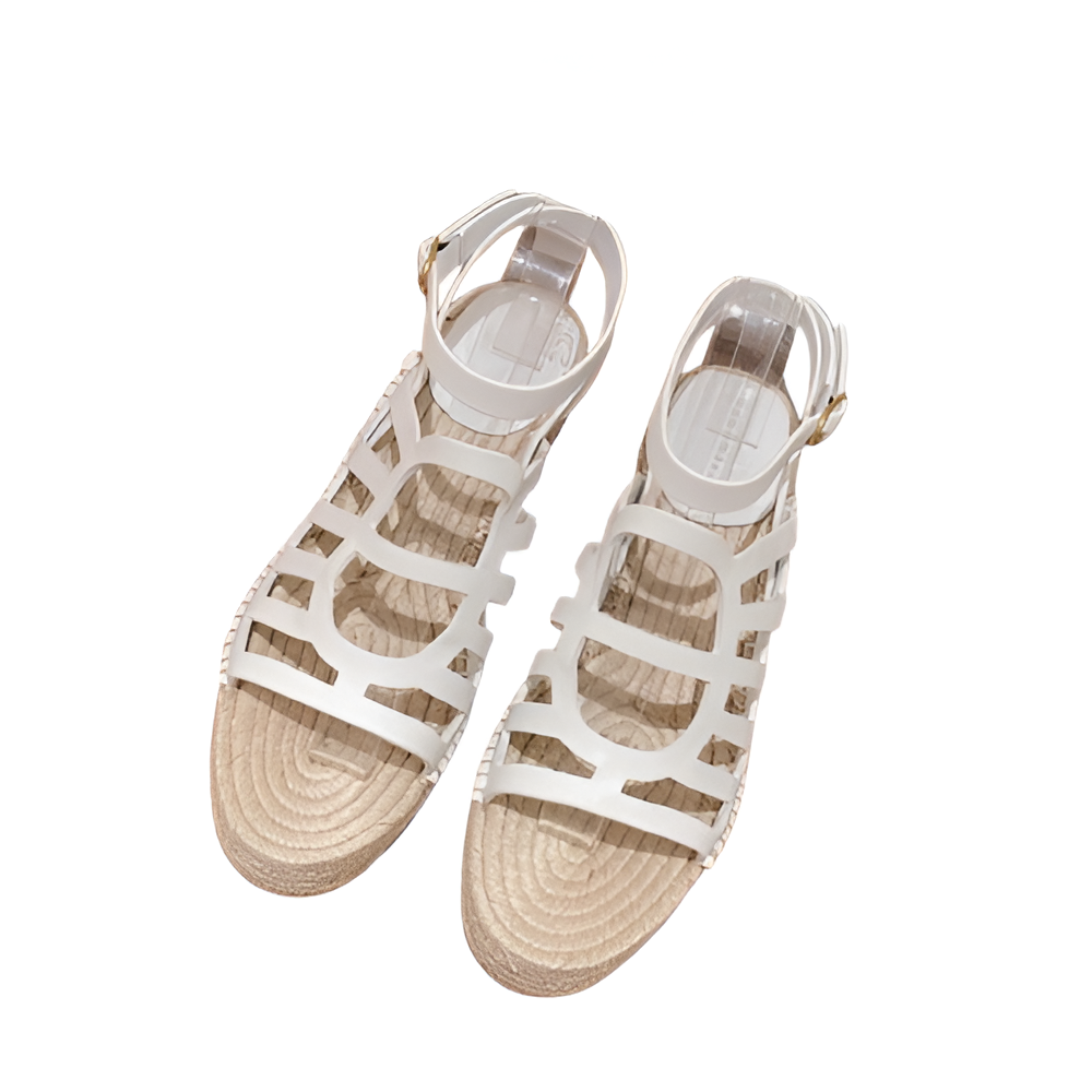 Hermes Women's White Gladiator Sandals