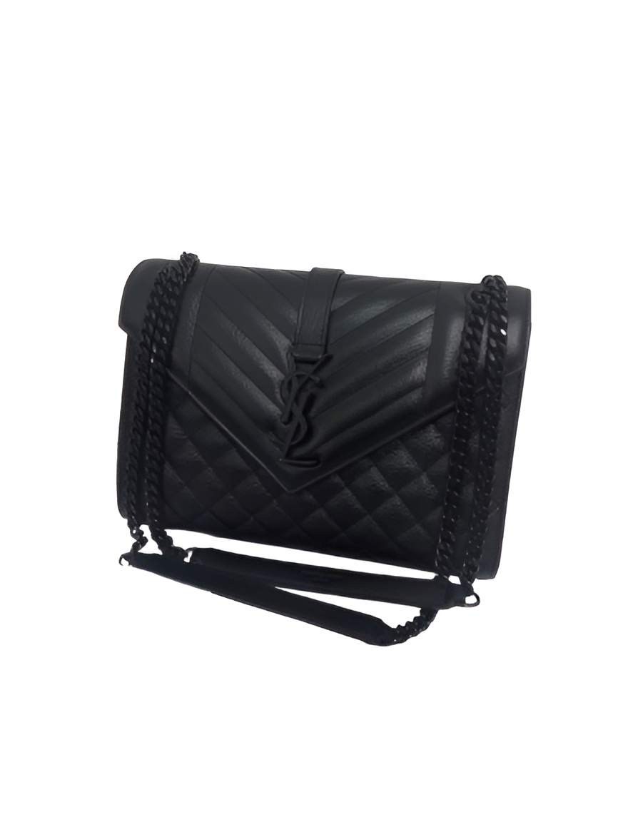 YSL Black Quilted Leather Chain Shoulder Bag