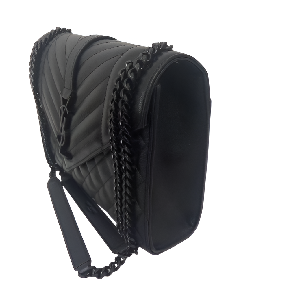 YSL Black Quilted Leather Chain Shoulder Bag