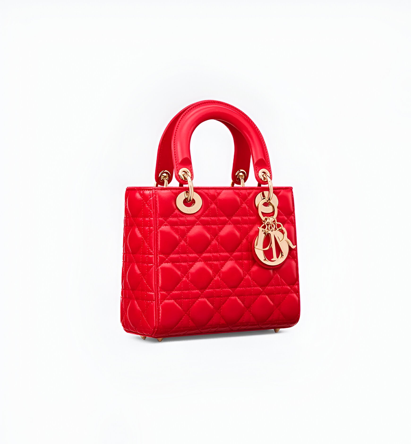 DIOR Red Quilted Leather Mini Tote