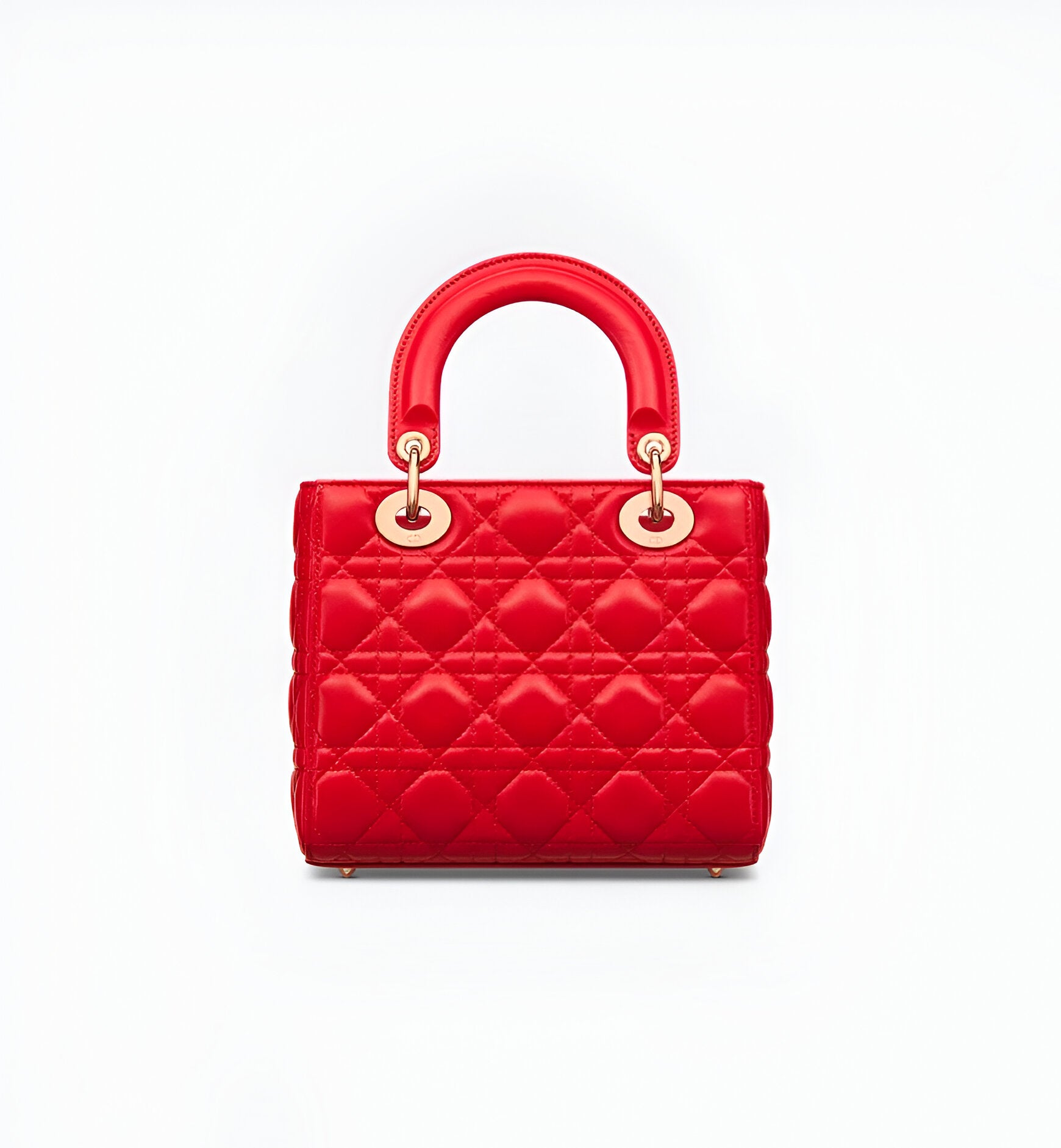 DIOR Red Quilted Leather Mini Tote