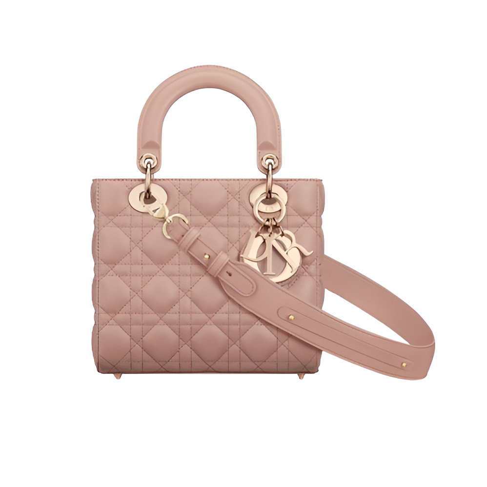 DIOR Blush Pink Quilted Leather Mini Tote